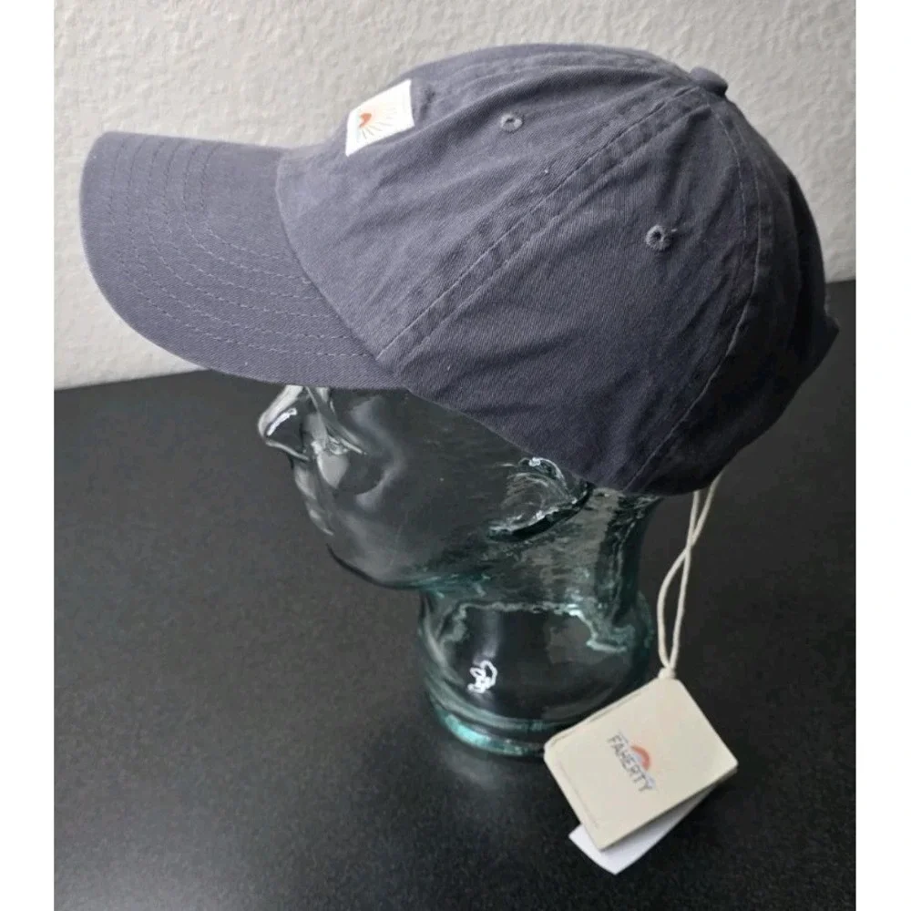 New Faherty Sun & Wave Sunwashed Baseball Hat Cap Strapback Gray Beach Pool